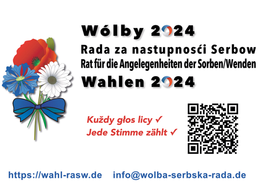 Zu sehen ist die Anzeige zur Sorben/Wenden Ratswahl 2024.