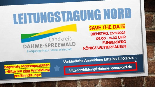 Zu sehen ist das SAVE THE DATE zur Leitungstagung Nord am 26.11.2024.