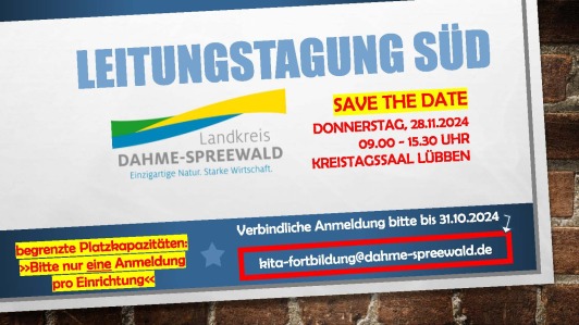 Zu sehen ist das SAVE THE DATE zur Leitungstagung Süd am 28.11.2024.